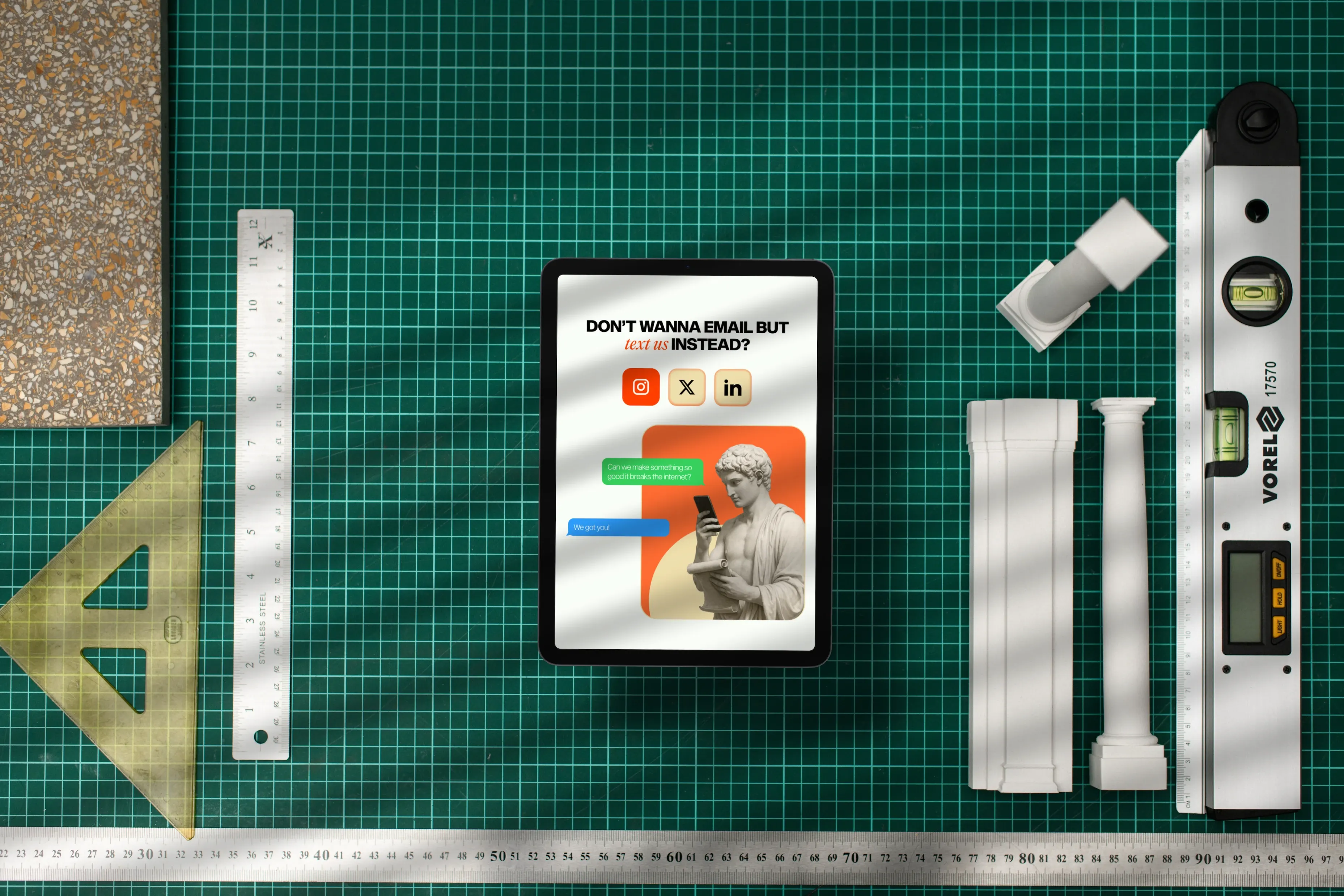 Arc Studio site, design details mockup