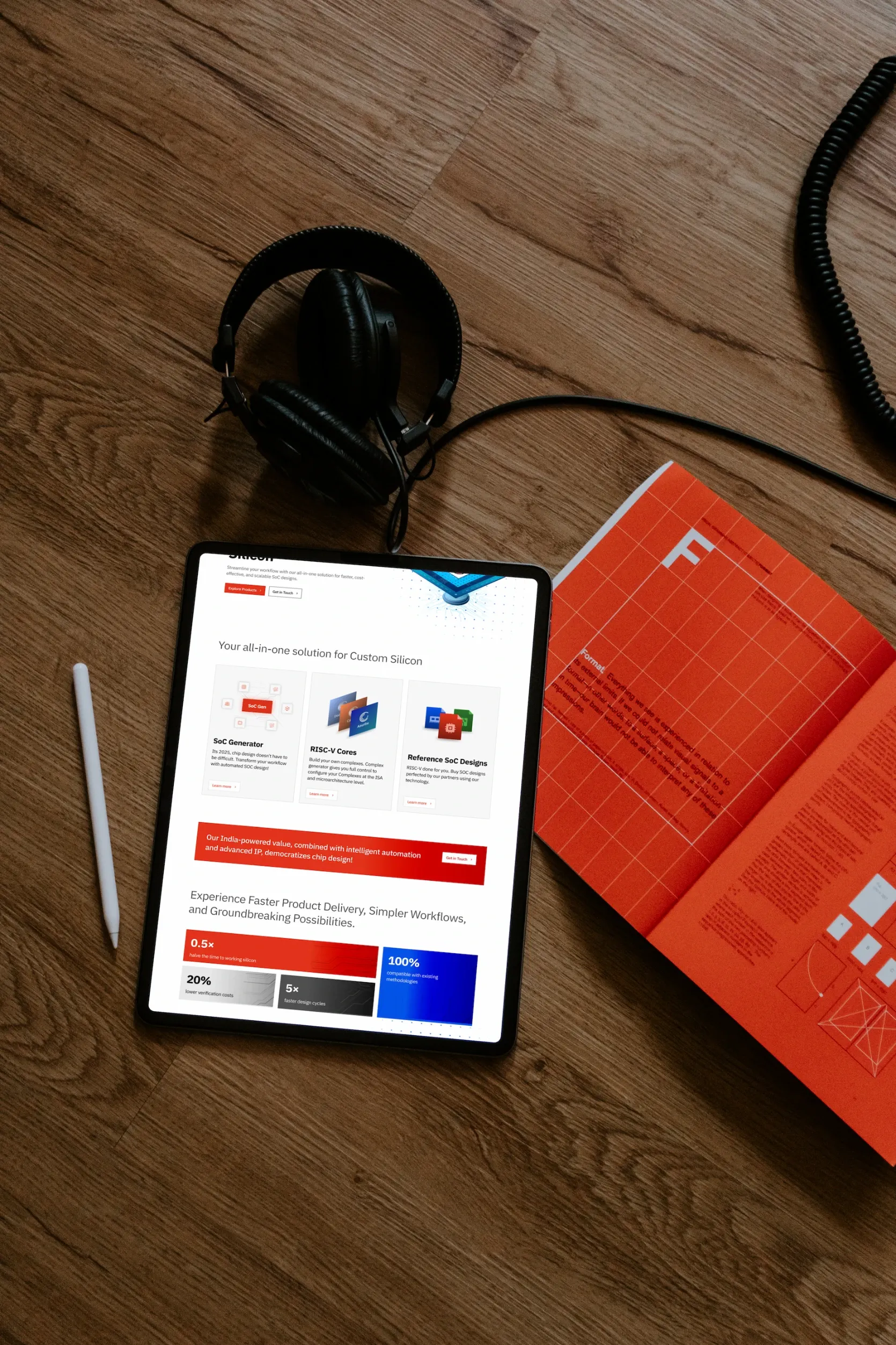 InCore website, design details mockup