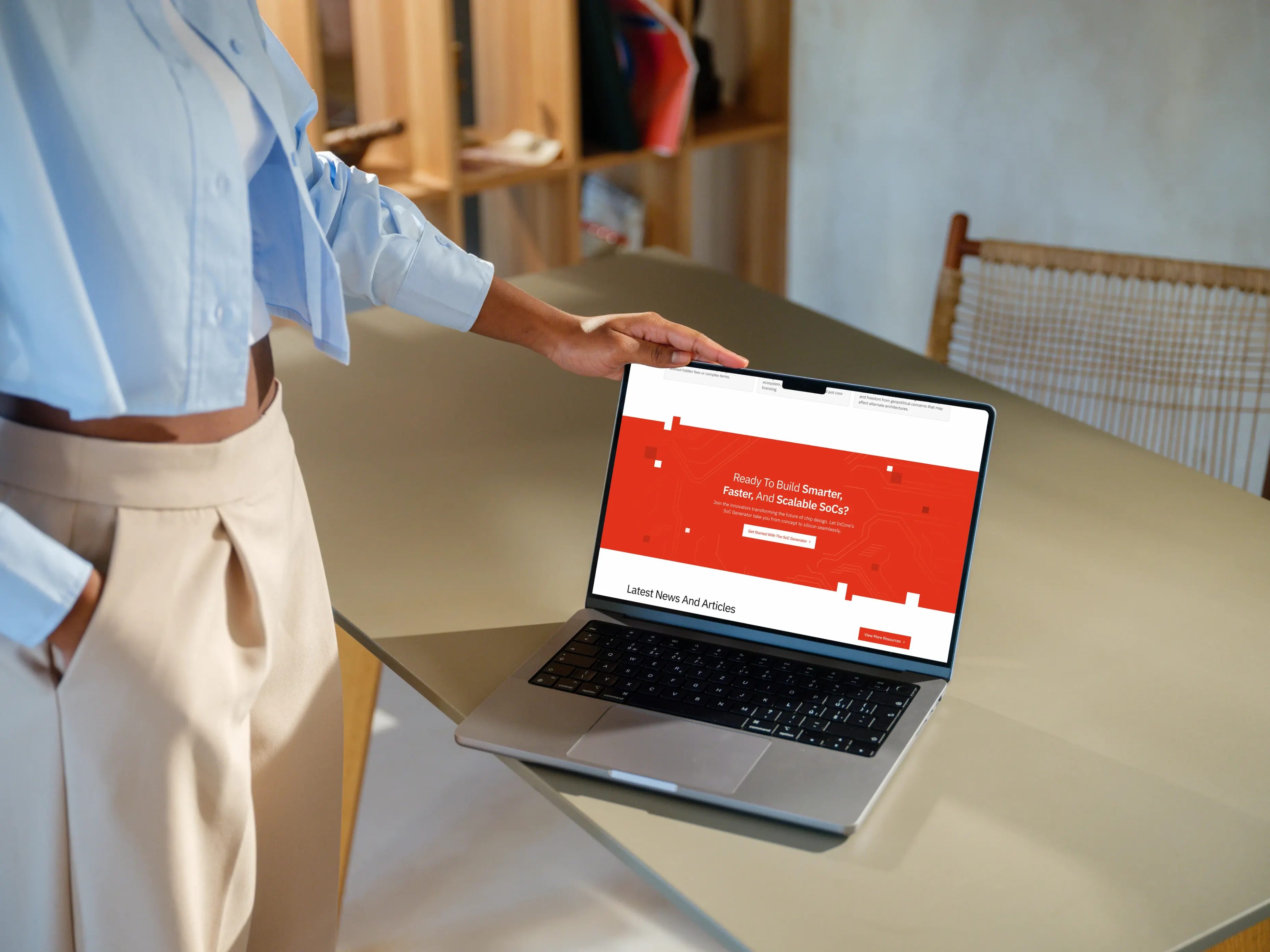 InCore website, showcase mockup