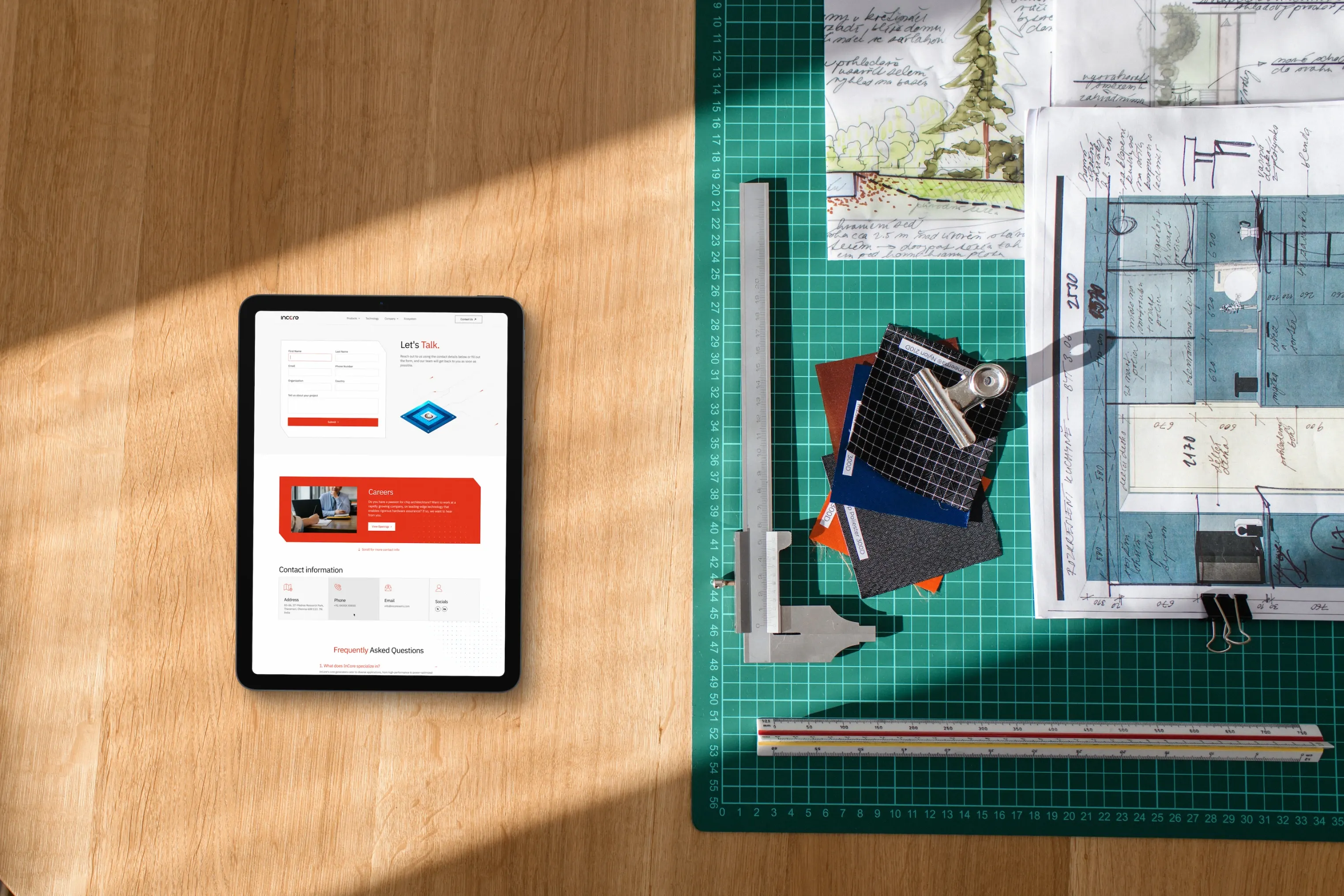 InCore website, showcase mockup