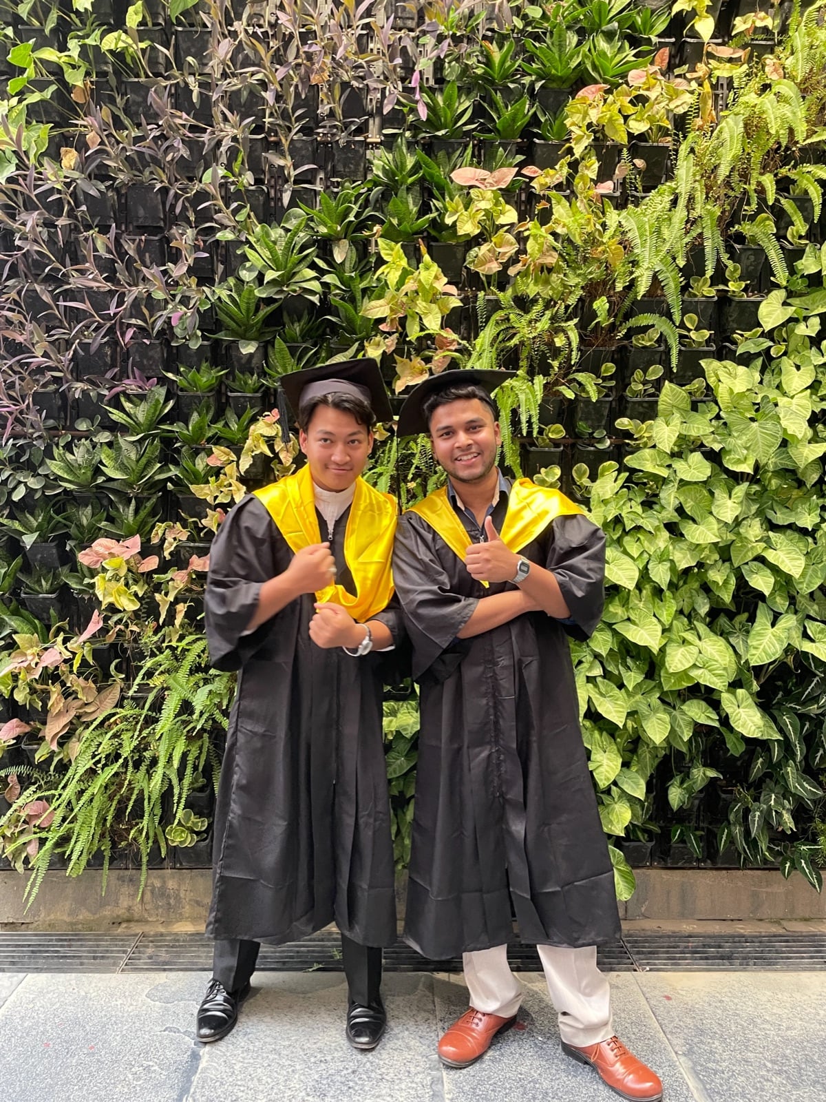 Graduation day, cap and gown