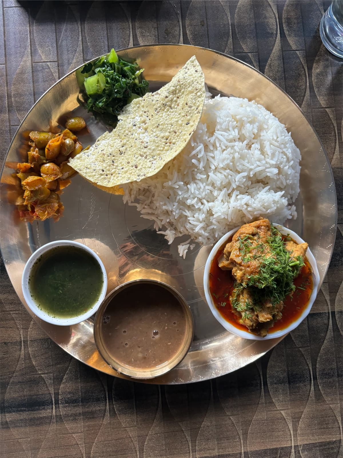 A full Indian thali meal