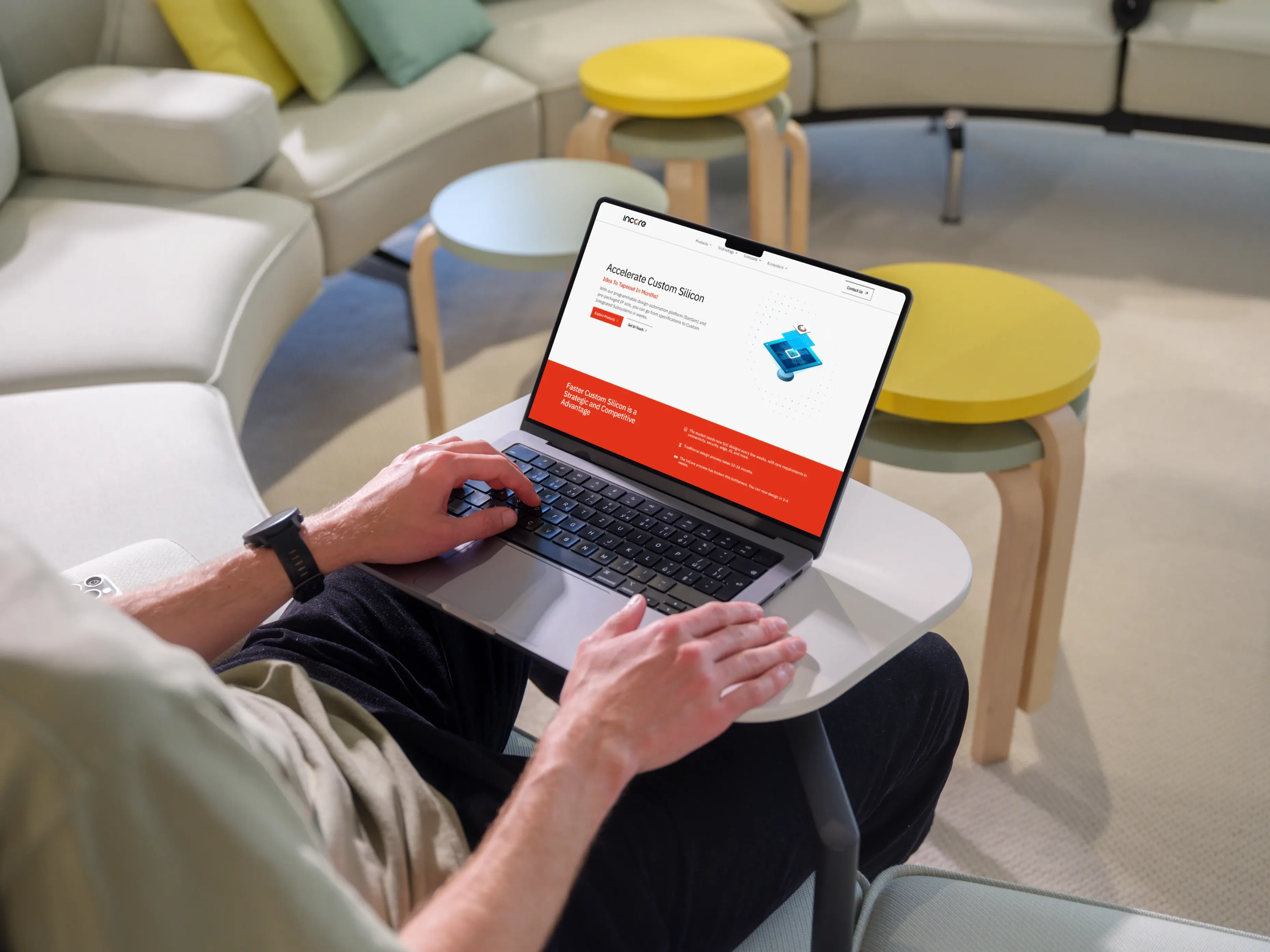 InCore website, showcase mockup