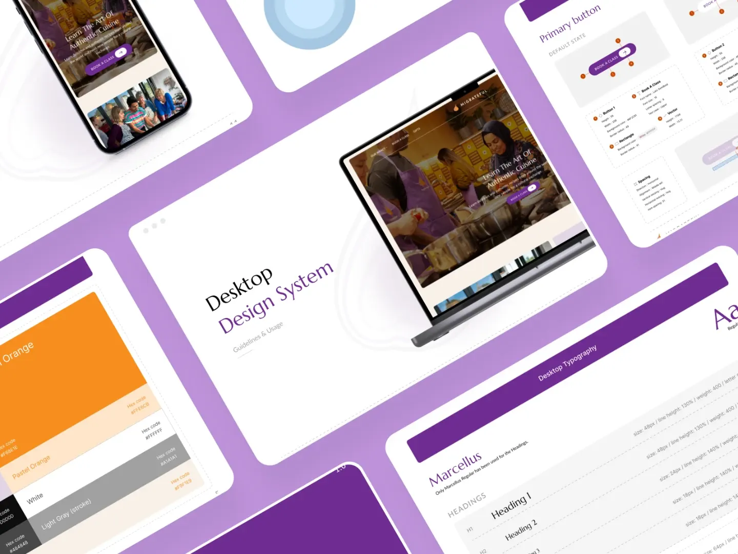 Migrateful design system, colors and typography
