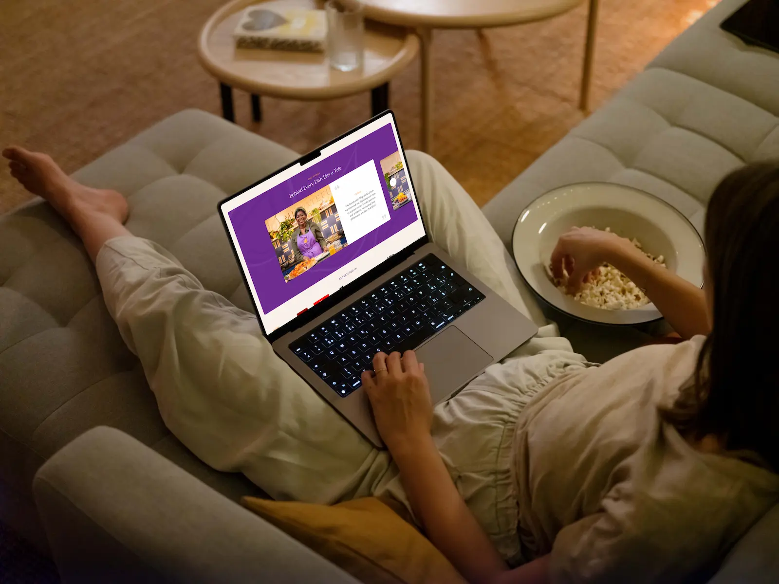 Migrateful website, chef stories section mockup